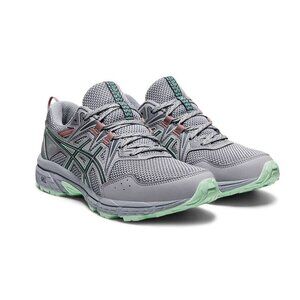 Asics Gel-Venture 8 Womens Trail Running Shoes Size 7 WIDE Gray & Pink
